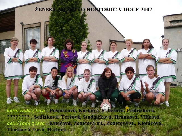Ženské mužstvo se jmény - 2007